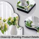 Large Arched Wall Mirrors for Living Room, 31.5"x47.2" Scalloped Bathroom Mirror with Beveled Glass Frame, Bathroom, Bedroom or Entryway
