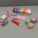 5PCS Nano Tape Bubble Kit for Kids, Nano Bubble Tapes Kit with Glitter, Clay, Cute Stickers and Accessories Tools, Nano Tape Crafts for Kids Teens Girls