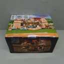 Family Cozy Cabin Doll House Playset, Dollhouse Furniture and Accessories,DIY Cottage Pretend Play Dollhouses, for Toddlers, Boys & Girls