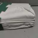 TEXAS LINEN CO. 100% Organic Cotton Sheets Queen Size - 4 PC Organic Cotton Queen Size Percale Weave Sheet Set, Soft, Cooling, Crisp & Breathable, 16" Deep Pocket Hotel Quality Bedding Set - White