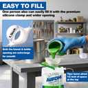8 Pack 1.05 Quart Reusable Paint Storage Bags with Wide Funnel and Filler Clamp, One Person Operation Paint Dispensing Bags, Airtight Clear Pouches Containers for DIY & Pro Painters