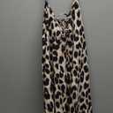 SHENHE Women's Summer Spaghetti Strap Loose Leopard Romper Casual Short Jumpsuit (Brown, Large)