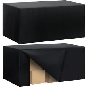 Ascoza 2 Pack Fitted Tablecloth for 6 Foot Rectangle Tables 72 x 30 Inch Black Table Covers Water Resistant Polyester Table Cloth for Wedding, Parties,Display, Trade Show (Black)