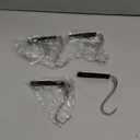 Christmas Stocking Holders Xmas Fireplace Hanger Hooks Holiday Mantel Garland Clips Metal Grips Set of 4 (Silver)