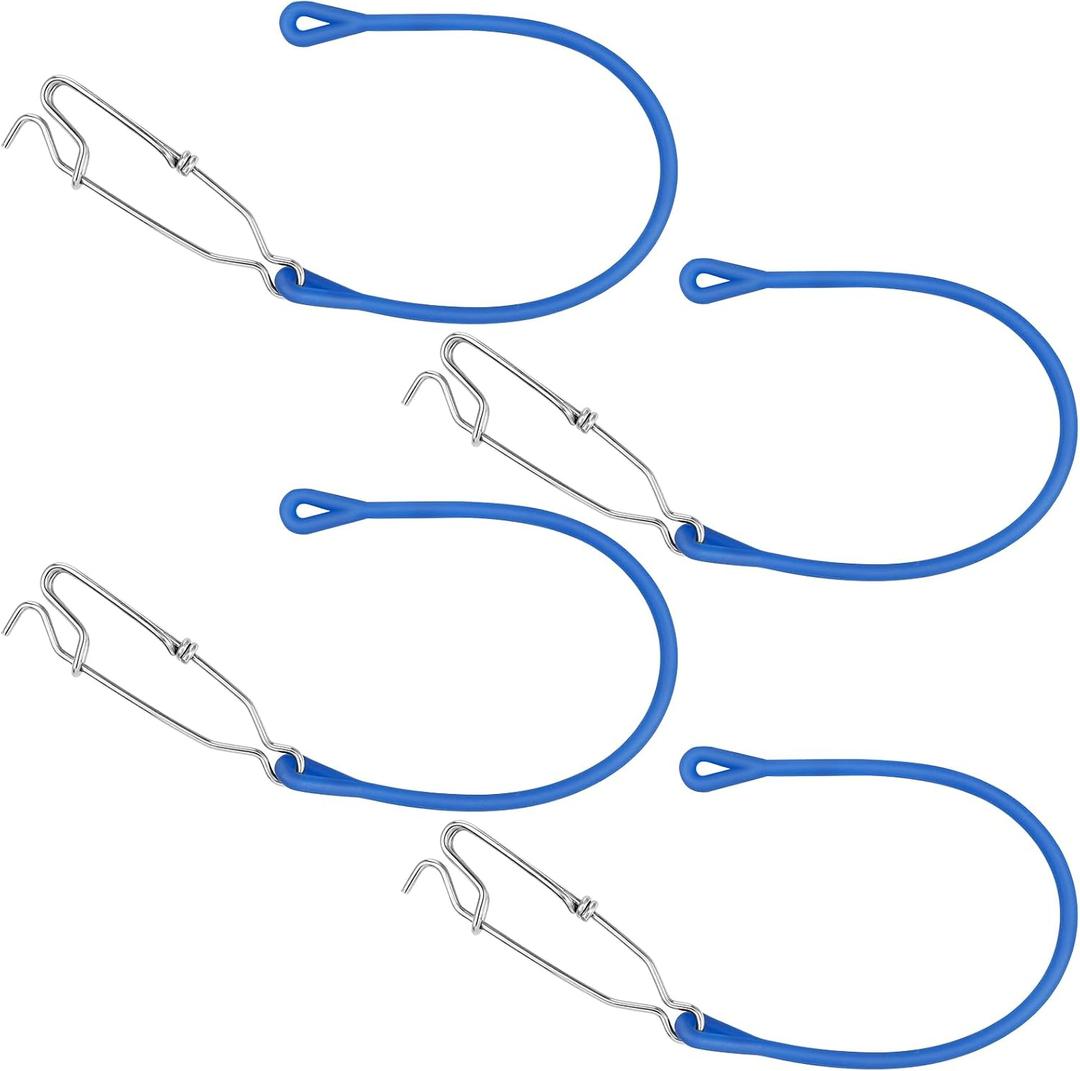 4 Pcs Fishing Downrigger Weight Snubber with Release Snap Weights Clips for Offshore Fishing Planer Board Weight Kite Trolling