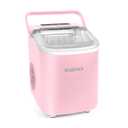 Igloo 26-Pound Automatic Self-Cleaning Portable Countertop Ice Maker Machine with Handle, Pink