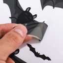 3 x 4 Sheets Halloween Window Clings, Black Bats Spiders Web Window Stickers Spooky Halloween Decorations Wall and Floor Decals for School Home Indoor Party Decor Supplies