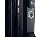 De'Longhi Oil filled Radiator Heater, 1500W Electric Space Heater for Indoor Use, Portable Room Heater, Energy Saving, Full Room Like Office and Bedroom with Safety Features, EW7707CB (Black)