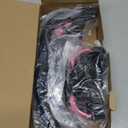 Snorkeling Gear for Adults, Snorkel Set Scuba Diving mask Dry-Top, Adult Swimming Goggles with Nose Cover, HD Tempered Glass Panoramic Anti-Leak Anti-Fog (Black+Pink)