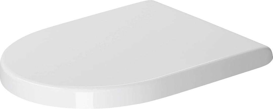 Seat and cover Starck 3 white hinges stainless steel SoftClose