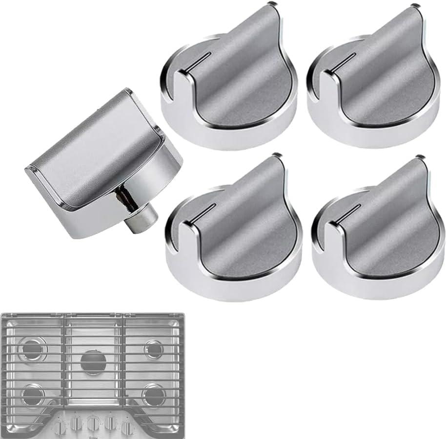 W10594481 Gas Stove Knobs Replacement for Whirlpool Range/OvenStainless Steel Control Knob Replaces WPW10594481 AP6023301 Cooktop Knob, Fit WCG97US6DS00 WCG97US0DS00, etc. 5 Pack