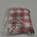 Waterproof Plaid Tablecloth Fabric - Round 90 Inch Classic Gingham Checker Table Cloth for Indoor/Outdoor Use - Buffalo Table Cover for Picnics, BBQs, and Parties (Red White)