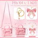 Abbylike Cute Purses for Women Mother Day Gift Leather Crossbody Bag with Bow Handbags with Adjustable Shoulder Strap