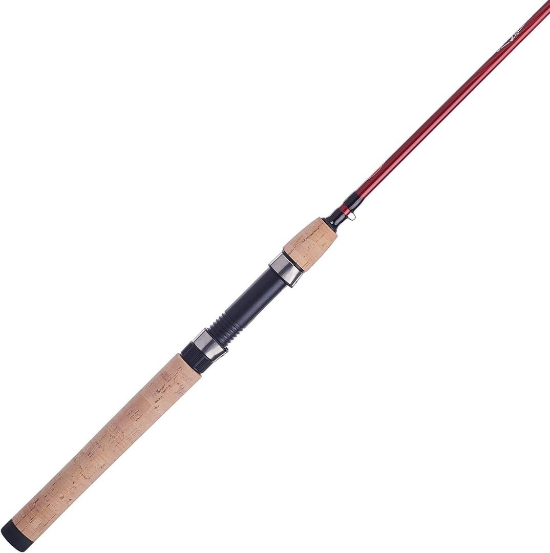 Berkley 6’ Cherrywood HD Spinning Rod, One Piece Spinning Rod, 6-14lb Line Rating, Medium Rod Power, Fast Action, 1/ 8-3/ 4 oz. Lure Rating, Red