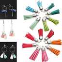 MSCFTFB 100 Pieces 1.5inch Mini Tassels Faux Suede Mala Tassel Kit for Earring Necklace Jewelry Making Garland Keychain Dreamcatcher Charms DIY Crafts (Watermelon)