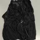 Avidlove Plus Size Lingerie Lace Babydoll Womens Teddy Chemise V Neck Nighty Mesh Sleepwear Front Slit Nightdress (4X-Large, Black)