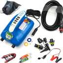 Seamax SUP20D 20PSI Double Stage Electric Air Pump for Inflatable SUP and Boat, New Version Intelligent Firmware with Built-in Temperature Sensor and Voltage Protection