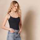 4 x Amazon Essentials Women's Slim-Fit Camisole for Layering and Everyday Wear, Pack of 4 (Black, XXL)