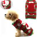 NACOCO Dog Snow Sweater - Snowman Holiday Xmas Christmas Pet Clothes for Small Dog and Cat (Snowman, S) (Small (Pack of 1), 1-Red Snowman)