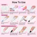 Solid Builder Gel for Nails, Non-Sticky Hand Hard Gel for Nails Nail Extension Gel Nail Art Salon Home Non-Sticky Hand (4 colors set c)