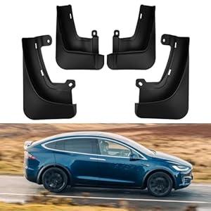 Mixsuper Mud Flap Compatible with 2023 Tesla Model X Accessories Splash Guards ABS Mudflap Molded Front and Rear Fender Cover