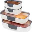 ProKeeper 4-Piece Deli Container Set  Airtight, BPA-Free Food Storage with Freshness Lock, Ideal for Deli Meats, Cheese, and Produce (Variety Pack)