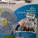 Comfort Zone 16-Inch Fan with Remote Control Quiet 3-Speed Oscillating Indoor Fan with 90 Wide-Angle Airflow, Timer & Sleep Modes Space-Saving Wall Fan for Bedroom, Home Gym & Office, White