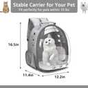 Henkelion Bubble Carrying Bag for Small Medium dogs Cats, Space Capsule Pet Hiking backpack, Airline Approved Travel carrier - Grey