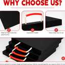 huyear 4 Pack RV Outrigger Pads Strong Rv Jack Pads Stabilizing Blocks with Handle, 12" x 12" x 1" Rv Leveling Pads for Crane, Trailer, Wrecker, Tow Truck, Service Truck Trailer