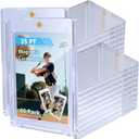 60ct Magnetic Card Holder, 35pt One Card Touch Holder for Trading Cards,Baseball Card Protectors Hard Plastic, Display Case for Collectible Cards Sport Cards Game Cards Top Loads for Cards Sleeves