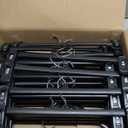 Smartor Plastic Pants Hangers - 30 Pack, Black Pant Hanger, Shorts Hangers with Non-Slip Clips, Dress, Heavy Duty Hanger for Trouser, Slack, Skirt, Demin Jean, Dress - 14 Inch