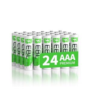 EBL AAA Rechargeable Batteries 24 Counts, Ni-MH Rechargeable AAA Batteries 1100mAh 1.2V Batteries