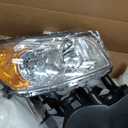 Headlight Assembly Compatible With 2009-2012 Toyota RAV4 Chrome W/Amber Headlamps Replacement Pair Set Driver & Passenger Side