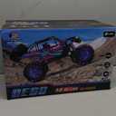 DEERC Large 1:8 Scale Upgraded Monster Truck Remote Control Car for Adults Boys, Off Road RC Cars with Realistic Sound, 2.4Ghz 4WD Rock Crawler Toy All Terrain Climbing, 2 Batteries for 80 Min Play (Classic Blue)