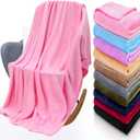 Panitay 10 Pcs Fleece Throw Blanket Bulk 50x60 Inch Soft, Multicolor, Small