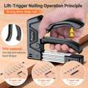 Preciva Self-Adjusting Staple Gun Kit- Heavy Duty Manual Stapler with 1800 Staples & Staple Remover | for Wood, Carpentry, Upholstery, DIY Furniture