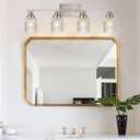 MELUCEE 4 Lights Brushed Nickel Vanity Light with Hammered Glass Shade