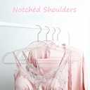 Pink Clothes Hangers 16", 20 Pack Plastic Clear Coat Hanger for Adult Closet, Durable Bling Ganchos de Ropa with Swivel Hook, Notched Shoulders & Ultra-Thin Space Saving Laundry Hanger for Dress Suits
