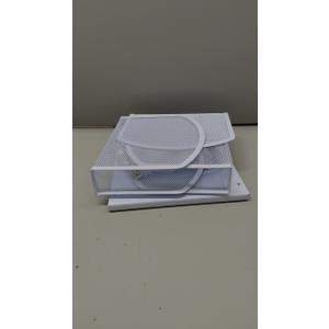 Gawerk 5Section Vertical Desktop Organizer, 5Section Mesh File Folder Stand Sorter for Office Home Classroom Organization (1, White)