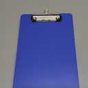Meiikun Small Clipboard with Storage, A5 Clipboards with Pen Holder, Half Letter Clip Boards 6x9 Mini Plastic Clipboard with Low Profile Clip for Classroom, School, Office Supplies (Blue)