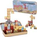 35PCS Magnetic Blocks for Kids - STEM Learning Creative Construction Sets Building Cubes with Portable Iron Storage Box, Educational Travel Games, Road Trip Sensory Toys Magnetic Tiles (Construction)