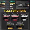 Triple Tailgate Light Bar 48 inch Waterproof Plug-and-Play Aluminum Frame No Drill Install Amber Turn Signal, Red Brake/Running, White Reverse Lights for Pickup Truck (48" Yellow Turn)