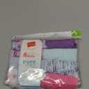 Hanes Girls' Organic Underwear, Brief & Hipster, Toddler & Girl Sizes, Pure Comfort Organic 100% Cotton Panties, 8-pack (6, Brief - Pink Blue Solids & Patterns)