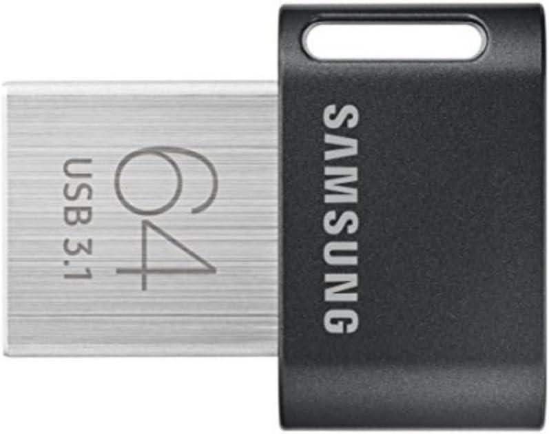 SAMSUNG MUF-64AB/AM FIT Plus 64GB - USB 3.1 Flash Drive, Black/Sliver