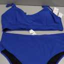 Women's Ribbed Bikini Sets Scoop Neck Cheeky Swimsuit Textured Two Piece Bathing Suit  size XL