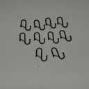 10-Pack Metal S Hooks for Hanging  Heavy-Duty S-Shaped Hook with Safety Buckle  Fits Bars up to 0.6 in  Anti-Drop Hooks for Kitchen, Pot Racks & Towel Bars  Black (Small)
