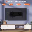in Wall Cable Management Kit,TV Cable Hider Wall Kit with Brush Wall Plate and 9.8FT Cord,2 AC Outlets,Recessed Outlet Box for Wall Mount TV Home Theater Setups Cords Organizer