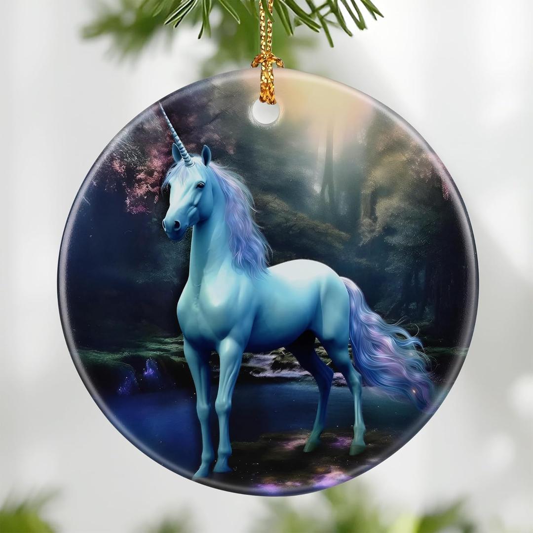 Unicorn Ornament, Christmas Ornament  Christmas Tree Decor, Holiday Decoration, Stocking Stuffer, Festive Gift Idea, Gifts for Unicorn Lover, Friends, and Family