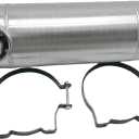 Yilann 2 Gallons Spun Aluminum Fuel Gas Tank 6" x 18" End Fill 1/4 NPT Outlet, For Lawn Mower，Go Kart, Mini Bike, Mini Excavator