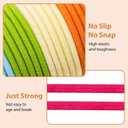 3 x Colorful Hair Ties No Damage, Organic Ponytail Holders Hair Accessories for Women & Men, 4mm Hair Elastics Fits All Hair Types (32 Count) (Multicolor)